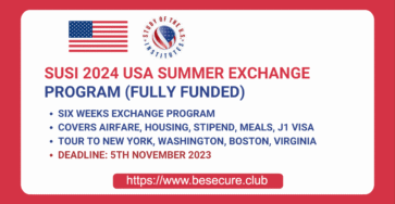 SUSI 2024 USA Summer Exchange Program (Fully Funded)