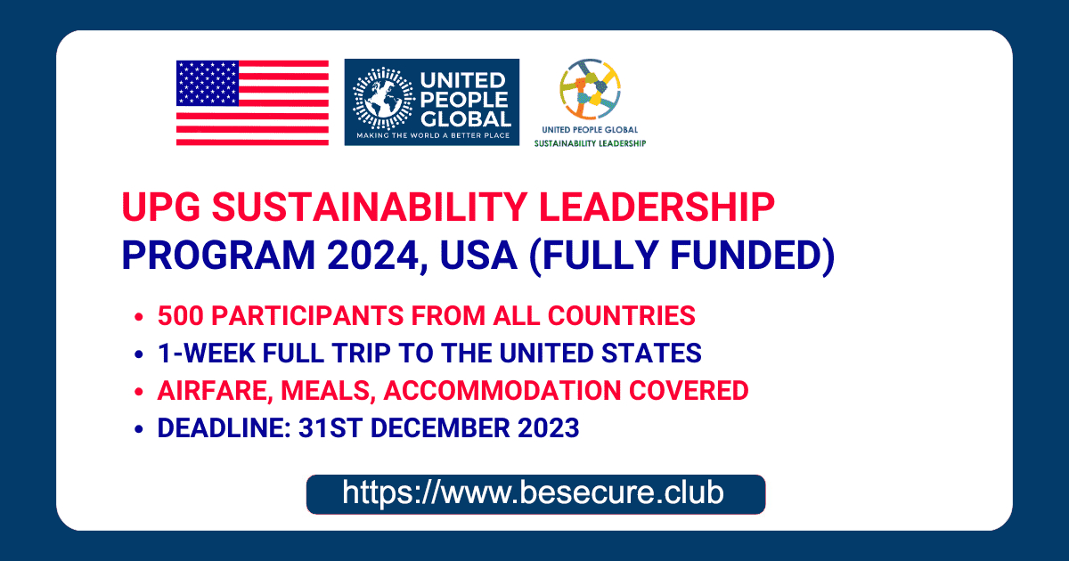 UPG Sustainability Leadership Program 2024, USA (Fully Funded)